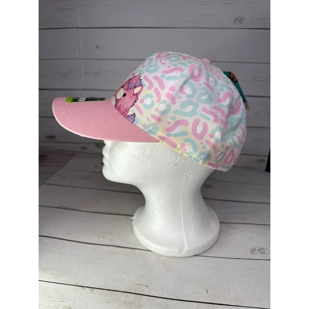 Squishmallows Lola Unicorn Youth Snapback Hat OSFM Pink NWT Kids Cap
